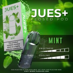 Jues Plus กลิ่น Mint: กลิ่นสดชื่นและคลาสสิกของรสมินต์ สร้างความรู้สึกเย็นสบาย สดชื่อทุกลมหายใจ