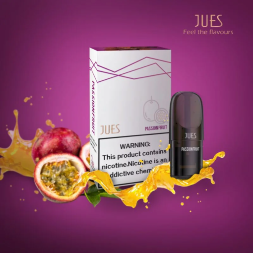 JUES Pod Juice Flavor Passion fruit มีกลิ่นเสาวรสที่เปรี้ยวหวานและสดชื่น คุณจะรับความคลาสสิคของเสาวรสพร้อมกับความหวานที่นุ่มนวล