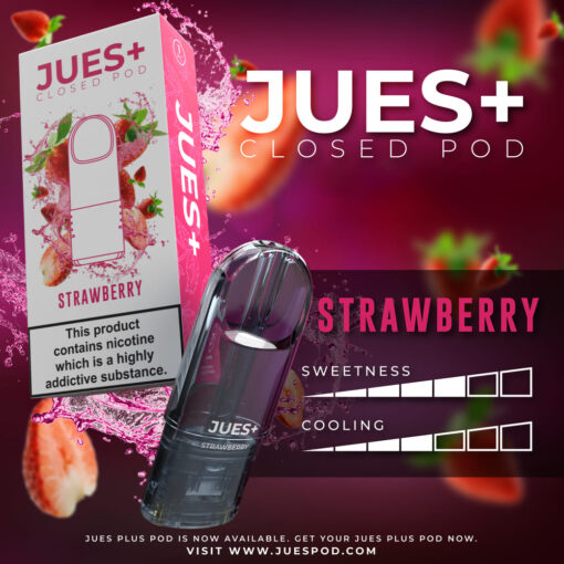 Jues Plus กลิ่น Strawberry: กลิ่นสตรอว์เบอร์รี่ที่หวานสดชื่น จะทำให้คุณรับรู้กลิ่นของผลไม้สตรอว์เบอร์รี่ที่สุกสด