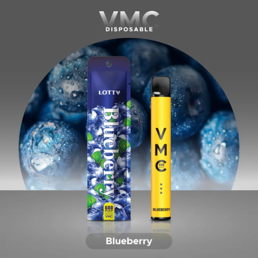 VMC 600 Puffs กลิ่น Lotty Blueberry (บลูเบอรี่) มีกลิ่นหอมของบลูเบอรี่ที่หวานเปรี้ยว ด้วยกลิ่นนี้คุณจะคิดถึงรสชาติและกลิ่นหอมของผลไม้นี้