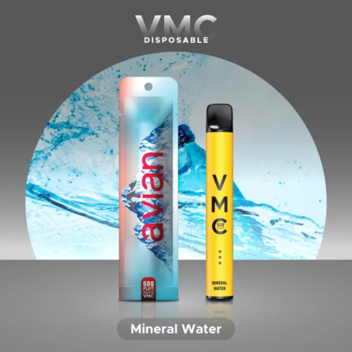 VMC 600 Puffs กลิ่น Evian (น้ำแร่) มีกลิ่นบรรจงและบริสุทธิ์ของน้ำแร่ กลิ่นนี้เปรียบเสมือนการดื่มน้ำแร่สดชื่นจากแหล่งน้ำบริสุทธิ์