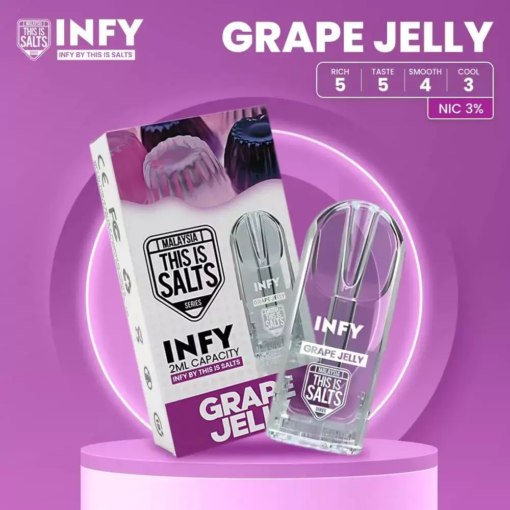 Grape Jelly: กลิ่นเยลลี่องุ่น ความหอมหวานขององุ่นผสมกับความหวานเปรี้ยวของเยลลี่ ทำให้สูบแล้วสัมผัสความหวานแบบขนม.