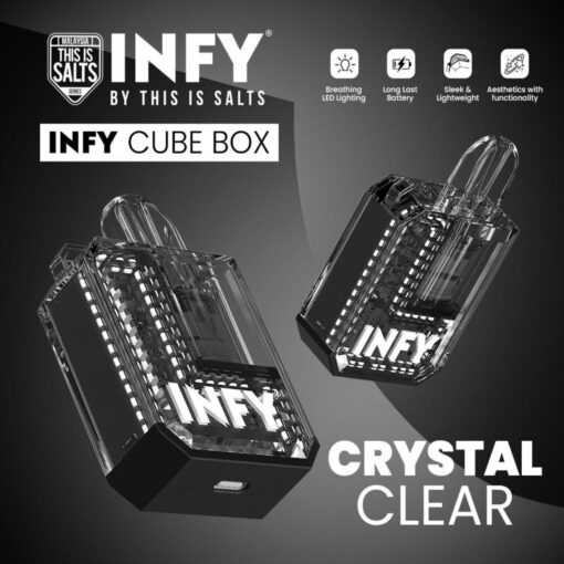 INFY Cube Box สีดำใส (Crystal Clear): ความสวยงามที่มาพร้อมความใส่ใจในรายละเอียด